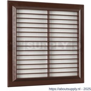 Nedco ventilatie schoepenrooster 250x250 mm PS kunststof bruin - S24002512 - afbeelding 1