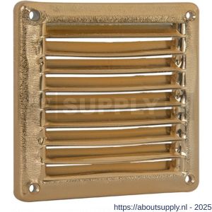 Nedco ventilatie vierkant schoepenrooster 100x100 mm PP kunststof messing - S24002497 - afbeelding 1