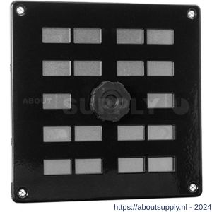 Nedco ventilatie aluminium schuifrooster 160x160 mm met gaas en draaiknop zwart - S24002087 - afbeelding 1