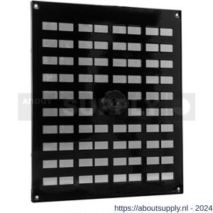Nedco ventilatie aluminium schuifrooster 300x250 mm met gaas en draaiknop zwart - S24002094 - afbeelding 1