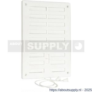 Nedco ventilatie afsluitbaar ventilatierooster 150x220 mm met gaas PS kunststof wit - S24002025 - afbeelding 1