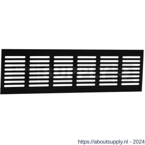 Nedco ventilatie plintrooster 300x80 mm aluminium zwart - S24001843 - afbeelding 1