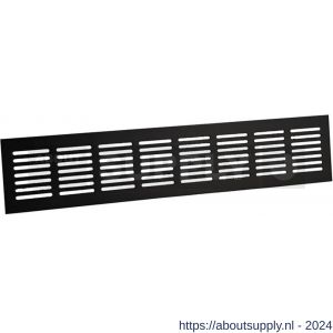 Nedco ventilatie plintrooster 400x80 mm aluminium zwart - S24001858 - afbeelding 1