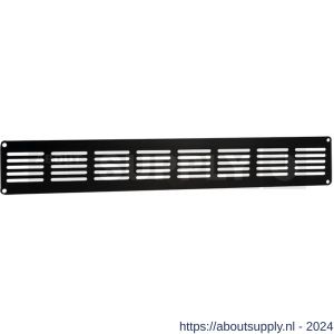 Nedco ventilatie vlak plintrooster 400x60 mm aluminium zwart - S24001821 - afbeelding 1