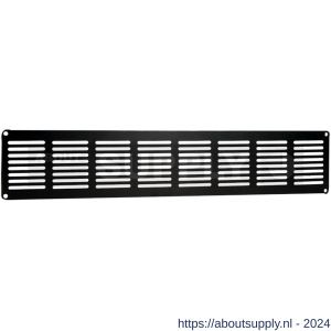 Nedco ventilatie vlak plintrooster 400x80 mm aluminium zwart - S24001824 - afbeelding 1