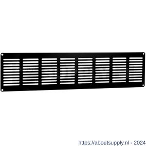 Nedco ventilatie vlak plintrooster 400x100 mm aluminium zwart - S24001827 - afbeelding 1