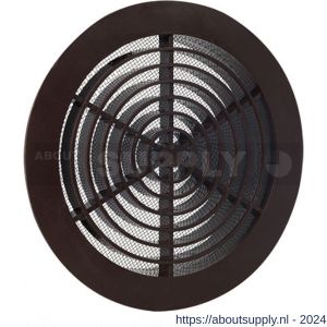 Nedco ventilatierooster diameter 160 mm bruin met klemmen met gaas - S24003305 - afbeelding 1