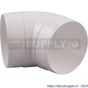Nedco ventilatiebuis bocht diameter 100 mm 45 graden kunststof wit - S24003027 - afbeelding 1