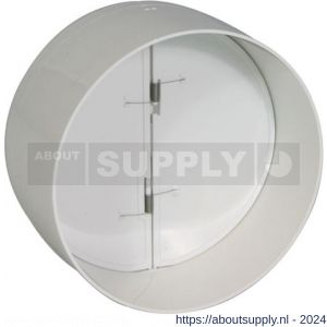 Nedco ventilatie vlinderklep diameter 125 mm ABS kunststof wit - S24003761 - afbeelding 1