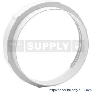 Nedco ventilatiebuis slangverbinder diameter 125 mm uitwendig x binnendraad PP kunststof wit - S24003060 - afbeelding 1
