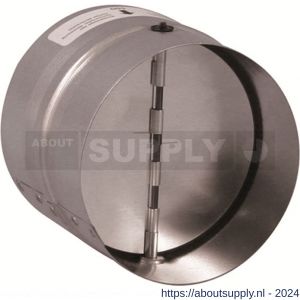 Nedco ventilatie afvoerslang buisverbinder met vlinderklep diameter 100 mm gegalvaniseerd staal - S24001062 - afbeelding 1