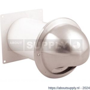 Nedco ventilatie buitenrooster bol model diameter 100 mm verpakt in krimpfolie RVS - S24001375 - afbeelding 1