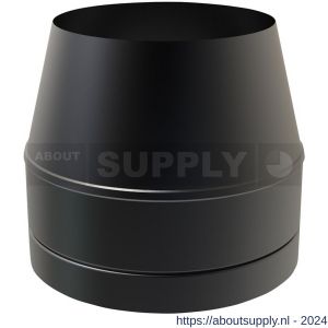 Nedco rookgasafvoer dubbelwandig 80 mm conisch eindstuk zwart - S24000232 - afbeelding 1