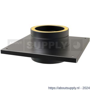 Nedco rookgasafvoer dubbelwandig 80 mm console plaat zwart - S24000222 - afbeelding 1
