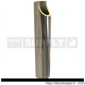 Nedco rookgasafvoer dubbelwandig 125 mm geluiddemper 100 cm - S24000247 - afbeelding 1