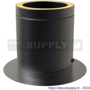 Nedco rookgasafvoer dubbelwandig 250 mm vloerondersteuning met drain RAL 9004 - S24000546 - afbeelding 1