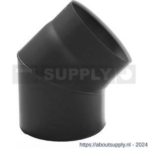 Nedco rookgasafvoer zwart staal 2 mm 150 mm bocht 45 graden - S24000912 - afbeelding 1