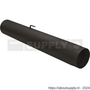 Nedco rookgasafvoer zwart staal 2 mm 150 mm pijp 100 cm met klep met condensring - S24000919 - afbeelding 1