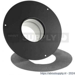 Nedco rookgasafvoer palletkachel diameter 80 mm afdekplaat met manchet zwart - S24000554 - afbeelding 1