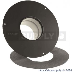 Nedco pelletkachel toebehoren diameter 80 mm nisbus met afdekplaat zwart - S24003834 - afbeelding 1