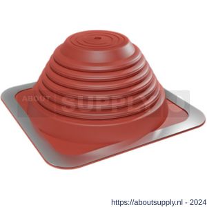 Nedco rookgasafvoersysteem Silicone dakdoorvoer 0-45 graden diameter 6-102 mm rood (203x203mm) - S24000990 - afbeelding 1