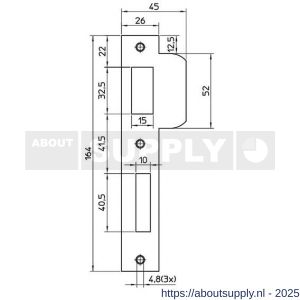 Nemef sluitplaat P 549/12/T - Y19502043 - afbeelding 2