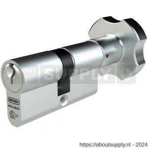 Nemef dubbele Europrofielknopcilinder 133/9P 3 sleutels knop 10 mm en sleutel 20 mm verlengd gelijksluitend BW - Y19500164 - afbeelding 1