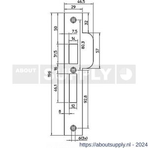 Nemef sluitplaat P 4109/17/T DR draairichting 1+3 bulk per 10 - Y19501955 - afbeelding 2