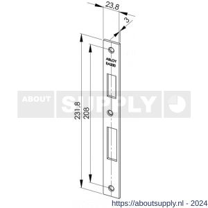 Abloy sluitplaat voor stompe deur EA330 - Y19502060 - afbeelding 2
