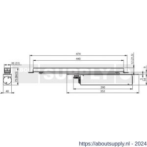 Assa Abloy Cam-Motion inbouw deurdranger EN 1-5 DC8608-----EV1- - Y19502113 - afbeelding 2