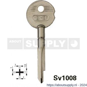 Nemef sleutel SV 1008N bulk per 25 - Y19501693 - afbeelding 1