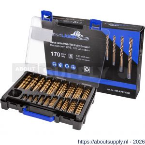 Labor KR016750 RoseBox spiraal metaalborenkoffer DIN 338 HSS-G geslepen TiN gecoat 170 delig 1-10 mm x 0.5 mm - S50304963 - afbeelding 1