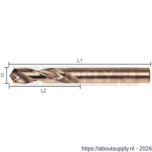 Labor AQ900100 plaatwerkboor DIN 1897 HSS-Co Cobalt 5 % 1.0x6/10 mm set 10 stuks - S50305833 - afbeelding 1
