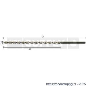 Labor AX080305 metaalboor DIN 1869 HSS-G geslepen TL-spiraal 8.0x210/305 mm etui - S50301514 - afbeelding 1
