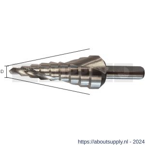 Labor AZ904012 stappenboor met spiraal HSS-G geslepen 4-5-6-7-8-9-10-11-12 mm koker - S50304355 - afbeelding 1