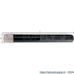 Labor EE001200 tegelboor Diamant 12.0x80 mm koker - S50301686 - afbeelding 1