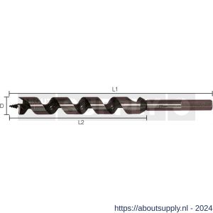 Labor FS120620 slangenboor No-Axis zeskant 12.0x545/620 mm koker - S50304013 - afbeelding 1
