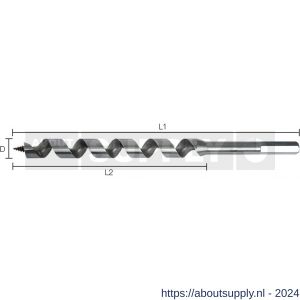 Labor FZ065230 Azobe slangenboor No-Axis zeskant 6.5x155/230 mm koker - S50304005 - afbeelding 1
