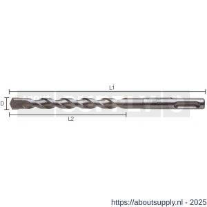 Labor GP040110 SDS Plus Premium PGM auto soldering hamerboor 2-snijder 4.0x50/110 mm 10 stuks koker - S50303924 - afbeelding 1