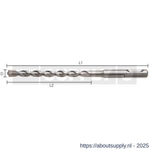 Labor GQ140450 SDS Plus Premium PGM auto soldering hamerboor 4-snijder 14.0x390/450 mm etui - S50302394 - afbeelding 1