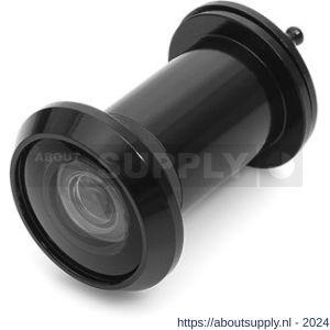 Dulimex DX DRS 213B deurspion Big Eye 200 graden diameter 22 mm deurdikte 35-60 mm met afsluitklepje krasvaste glazen lens zwart - S30204951 - afbeelding 1