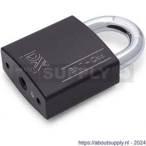 Dulimex DX HSPRO 50 O BE hangslot DX PRO-line SKG* 50 mm verschillend sluitend open beugel 3 sleutels en security card zwart - S30204143 - afbeelding 1
