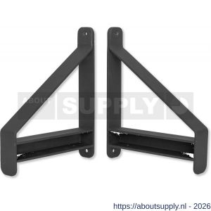Dulimex DX ES DU BE ES DU WE dragerset links en rechts staal 160x200 mm zwart - S30204990 - afbeelding 1