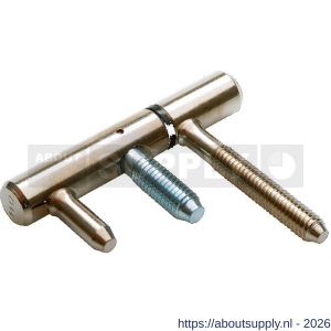 Dulimex DX HPL12705024-0 inboorpaumelle diameter 12 mm zwarte nylon ring voor metalen deuren en kozijnen staal vernikkeld - S30201668 - afbeelding 1