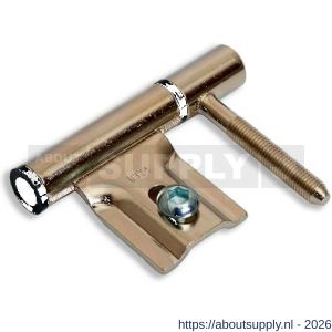 Dulimex DX HPL148150MP-0 Inboorpaumelle diameter 14 mm zwarte nylon ring voor houten deuren en metalen montagekozijnen staal - S30204991 - afbeelding 1