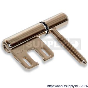 Dulimex DX HPL148250HK-0 Inboorpaumelle diameter 14 mm zwarte nylon ring voor houten deuren en metalen inmetselkozijnen staal - S30204993 - afbeelding 1
