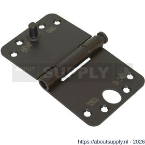 Dulimex DX H165E15895124 nylon glijlagerscharnier 3 mm doorgezette knoop ronde hoeken 150x89 mm verzinkte pen staal zwart SKG*** - S30204998 - afbeelding 1