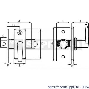 Dulimex DX DRB1025 SCP insteekgrendel met sluitplaat 45/25 mm vernikkeld - S30202229 - afbeelding 2