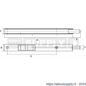 Dulimex DX KSB-40020NI bascule kantschuif type 816 400x20x15 mm staal vernikkeld - S30202480 - afbeelding 2