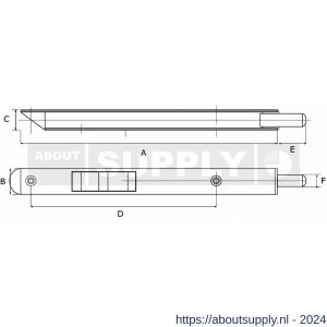 Dulimex DX KSP-16020RLB pijpkantschuif type 886 160x20x15 mm afgeschuind rond staal limba - S30202577 - afbeelding 2